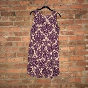 Purple and cream patterned dress